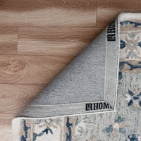 Начало Bella Rose Grey Ivory Traditional Floral Wool Area Rug, 9 '12'