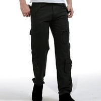 Товарни панталони за мъже Просверие под $ широк крак джобни дантелени пулове