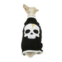 Живи живот Хелоуин дрехи за кучета, череп Хелоуин пуловер, за кучета или котки, Размер Екстра малък
