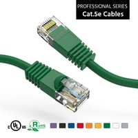 8ft Cat5e UTP Ethernet Network Booted Cable Green, Pack