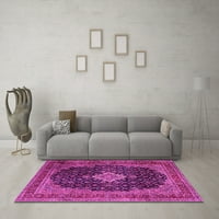 Ahgly Company Indoor Rectangle Medallion Pink Traditional Area Rugs, 2 '3'