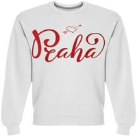 Praha Heart Love Sweatshirt Мъже -Маг от Shutterstock, Male Medium