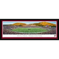 Монтана Гризлис Футбол-двор линия на Вашингтон-гризли стадион - Блекуей панорами НЦАА колеж печат с изберете рамка и един Мат