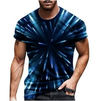 Kakina s плюс размер мъжки ризи клирънс мъже ежедневни кръгли шия 3d цифров печат пуловер фитнес спортни къси панталони тениска