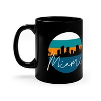 Маями Skyline Coffee Mug - 11oz черна керамична халба