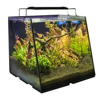 Лайфгард пълен изглед галон аквариум със светодиодна светлина, вграден заден филтър, предварително зададен нагревател, магнитна