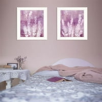 2-PC Lavender Blues White Framed Wall Art