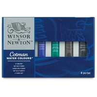 Winsor & Newton Cotman акварелен комплект тръби, 6-цветен комплект