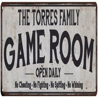Torres Family Game Room Country Metal Sign 106180042375