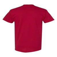 Мъже тежък памук мулти цветове тениска цвят кардинал 4x-голям размер