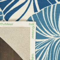 Waverly Sun n 'Shade Indoor Outdoor Blue 6'6 9'6 площ килим