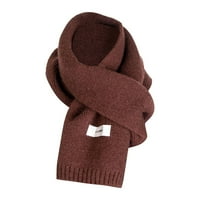 Knosfe дебел термичен плетен ръкавици зимно студено време плюшени твърди шалове топло кафе безплатно размери