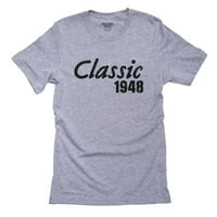Класика Роден в - Винтидж подарък за рожден ден Мъжки сива тениска
