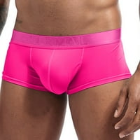 Мъжки боксьорски брифички безпроблемно опънати меки гащи за мъже горещо розово 2xl