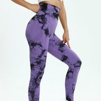 Панталони за жени за джогинг панталони леки гамаши конусни салони панталони за тренировка йога плячка гамаши лилаво m