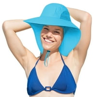 Xinqinghao сгъваема кофа за кофа регулируеми слънчеви шапки за мъже и жени обратима шапка за пътуване за мъже и жени сини