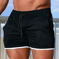 Jmntiy мъжки суитчъни солидни дишащи панталони с три точки плаж шорти спортни еластични панталони от дантела нагоре