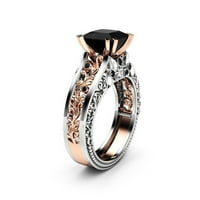 Пръстени за жени флорални раздяла с пръстени Роза Модна цветна златна годежа Сватба женски пръстени Модни пръстени сплав черно