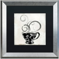 Търговска марка изобразително изкуство Сребристо сварено 2 платно изкуство по цвят Пекарна, Черен мат, сребърна рамка