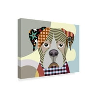 Марка изобразително изкуство 'Боксер куче' платно изкуство от Ланре Адефьойе
