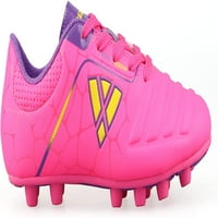 Визари Кидс Каталина Джуниър фирма земя на открито футболни обувки за момчета и момичета-розово лилаво жълто