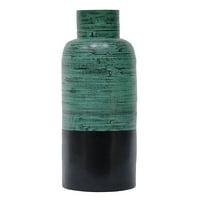 30 завъртане на бамбукова бутилка ваза - бамбук в затруднено синьо и матово черно