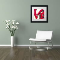Търговска марка изобразително изкуство любов платно изкуство от Филип Хюгонар, бял мат, черна рамка