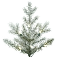 Викерман 3.5 ' замръзнала Източна Фрейзър Ела изкуствена коледна елха, топло бяло Светодиодно осветление