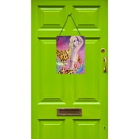 Каролински съкровища ДЖМК1182ДС розова Русалка стена или врата висящи щампи, 12х16, Многоцветен