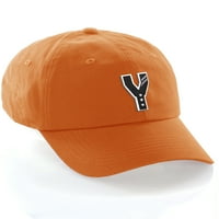 Daxton 3D персонализирана азбука AZ букви номера Първоначална бейзболна татко шапка- оранжева, буква y