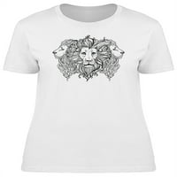 Тениска с тройна лъвска тениска-изображения от Shutterstock, женска xx-голяма
