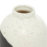 Decmode 10 Ръчно изработен цветен блок Speckled Black Ceramic Vase