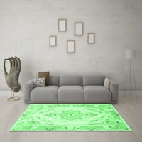 Ahgly Company Indoor Square Persian Emerald Green Traditional Area Rugs, 5 'квадрат