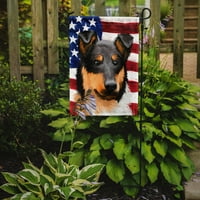 Съкровища на Каролайн Коли Груб куче Американски флаг градински флаг