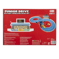Тихоокеанската батерия, управлявана Jr. Drive Road Racing Set - чудесно за малки деца на възраст години и нагоре