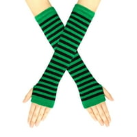 Inevnen жени чорапи и ръкавици, поставени раирани плетени върху коляното с високи чорапи без пръсти