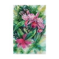 Търговска марка изящно изкуство 'розова орхидея' платно изкуство от Мишел Фабер
