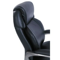 Сертапедик Косет висок гръб изпълнителен стол, поддържа до кг, 18.75 до 21.75 височина на седалката, Черна облегалка на седалката,