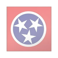 Cafepress - Стикер на флаг на Тенеси - квадратен стикер 3 3