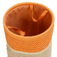 Мед може да направи комплект хартиени слами кошници за гнездене с дръжки, оранжево бяло