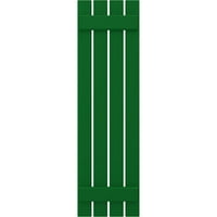 Екена мелница 1 2 в 36 х Америкрафт четири борда екстериор реално Дърво Разстояние борда-н-Батен щори, Виридиан зелено